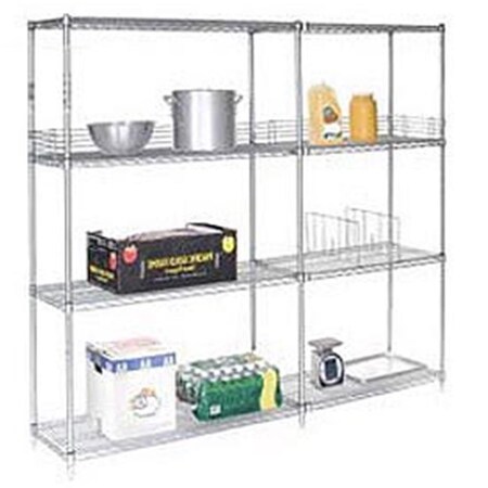 Designed To Furnish Nexel Poly-Z-Brite Wire Shelving - Clear - 48 x 21 x 63 in. DE3494910